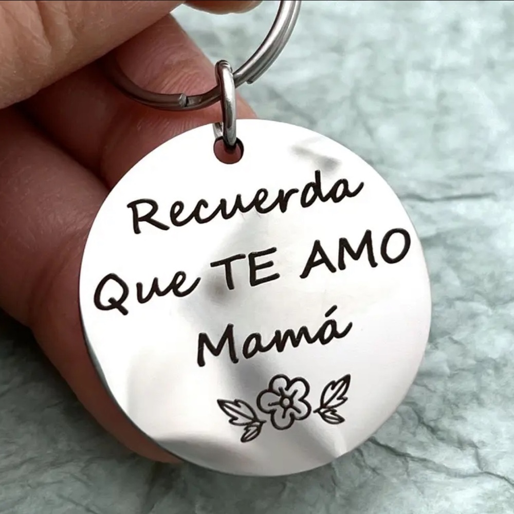 Heartfelt Silver Keychain with Engraving